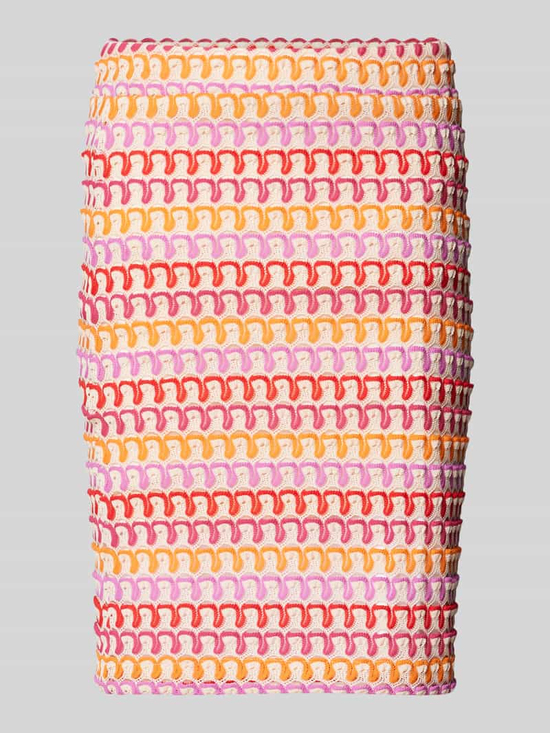 Rich & Royal Knielange rok met gaatjesmotief