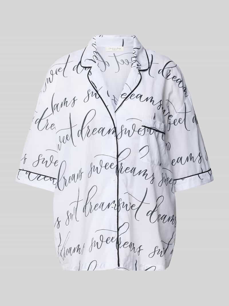 Christian Berg Woman Pyjamabovendeel met reverskraag