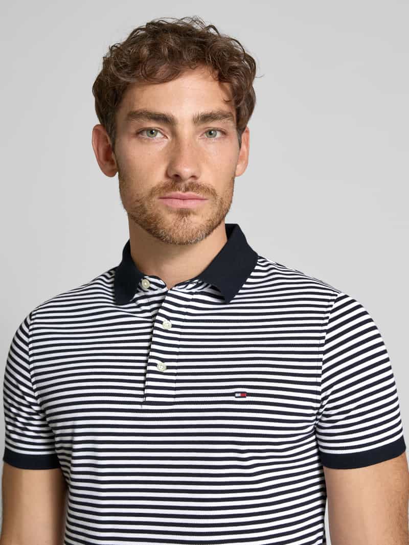 Tommy Hilfiger Slim fit poloshirt van een mix van katoen en elastaan