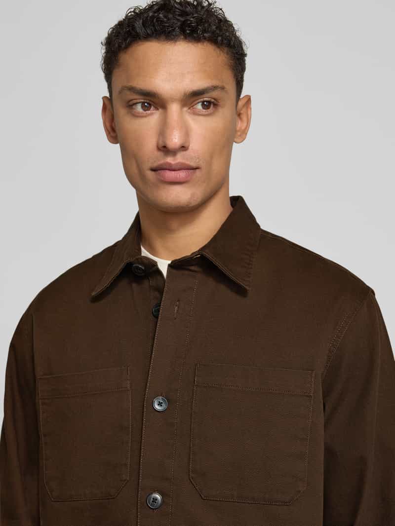 Selected Homme Regular fit overhemdjack van puur katoen model 'TRAVIS'