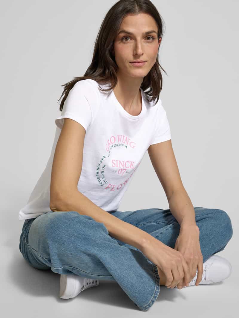 Tom Tailor Denim Regular fit T-shirt van puur katoen