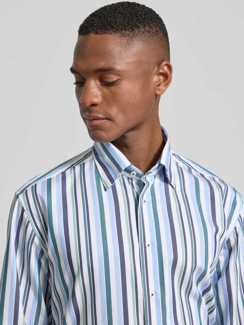 Eterna Regular fit zakelijk overhemd van katoen met kentkraag