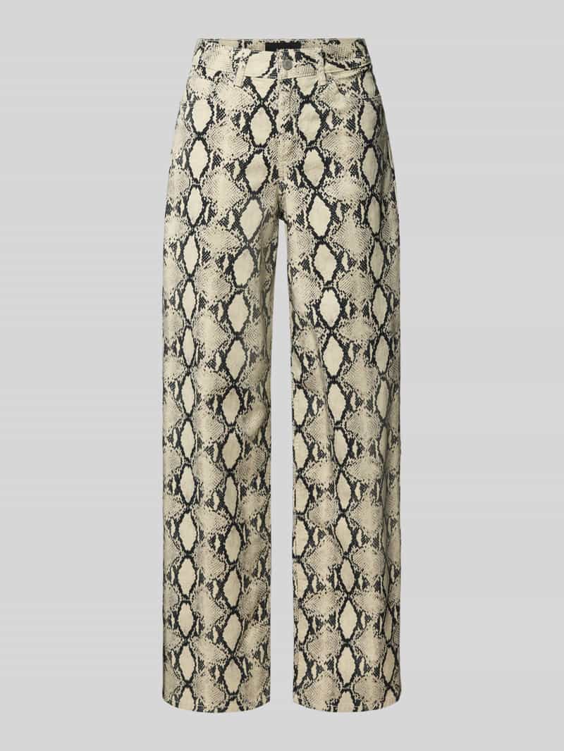 JJXX Wide leg broek in 5-pocketmodel model 'SARAH AOP TOKYO'