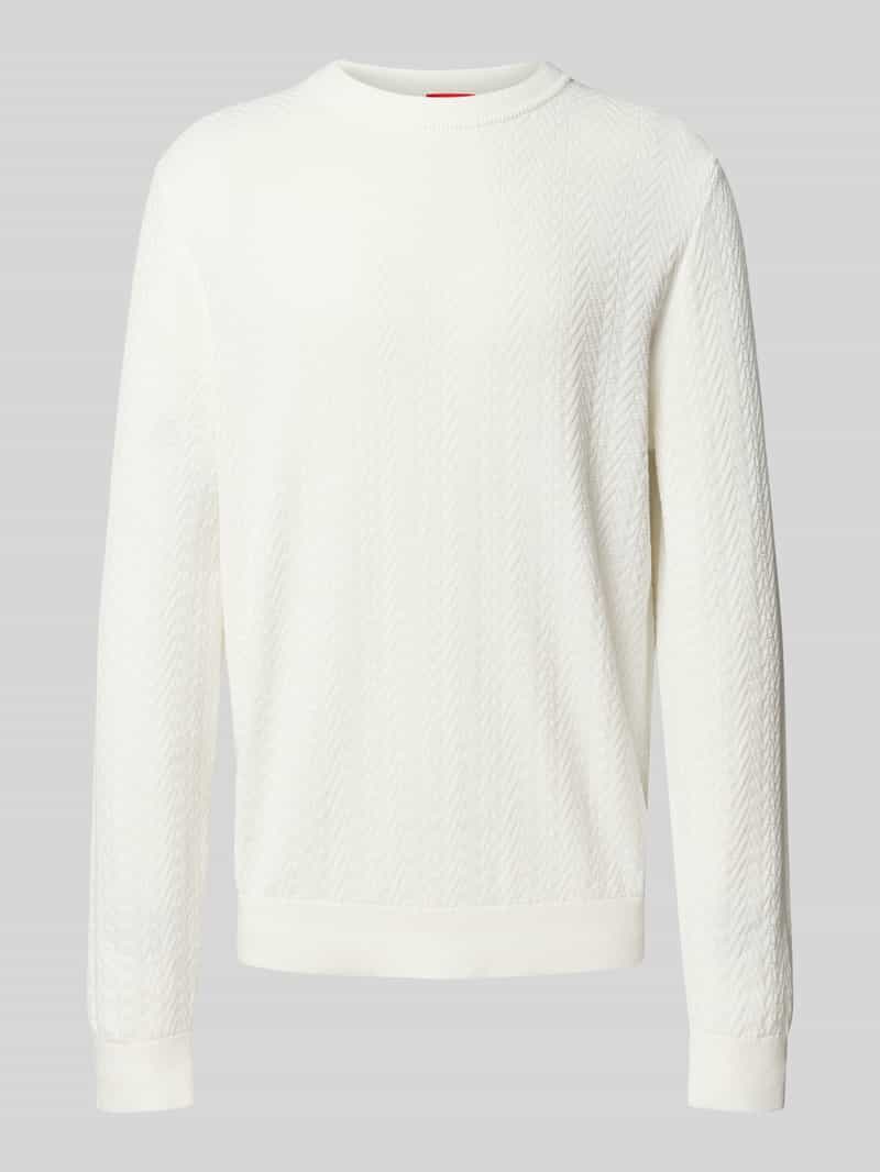 HUGO Regular fit gebreide pullover van puur katoen model 'SIMO'