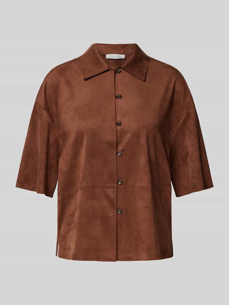 Christian Berg Woman Regular fit blouse met doorknoopsluiting