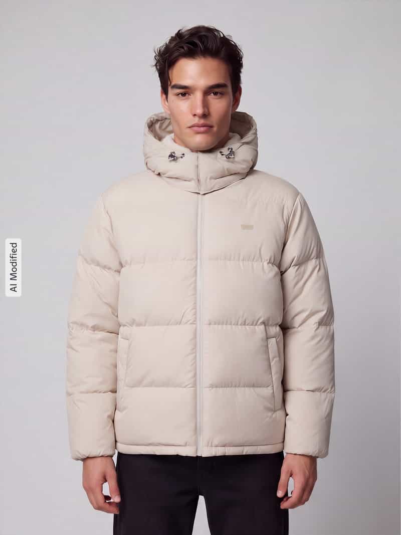 Levi's Regular fit gewatteerd jack met afneembare capuchon