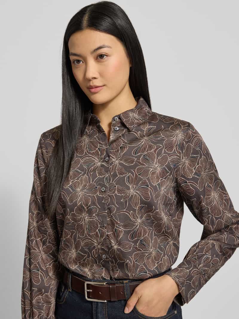 Marc O'Polo Relaxed fit blouse met lange mouwen van puur katoen