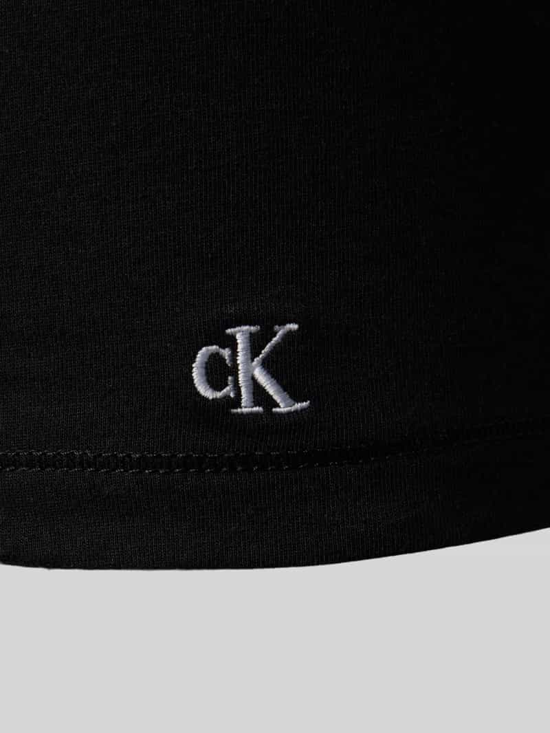 Calvin Klein Underwear Pyjamabovendeel met logostitching in een set van 3 stuks model 'Classic'
