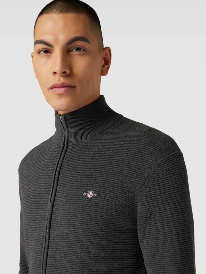 Gant Gebreid jack met tweewegritssluiting