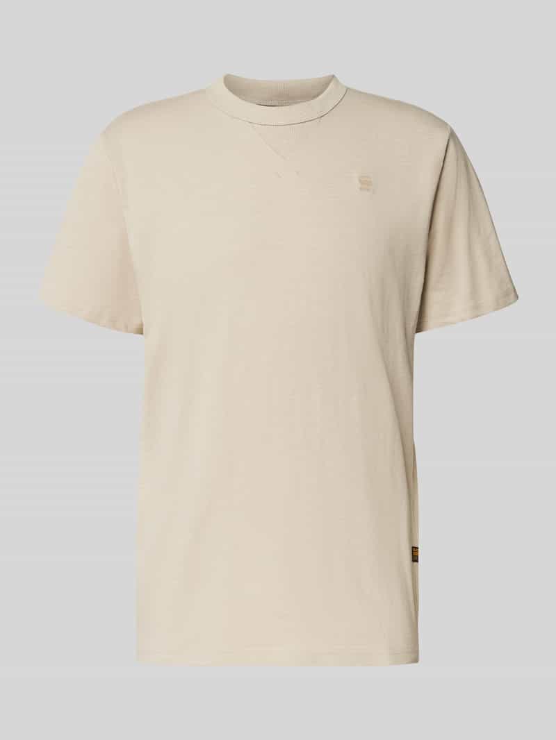 G-Star Raw T-shirt met labelstitching en ronde hals