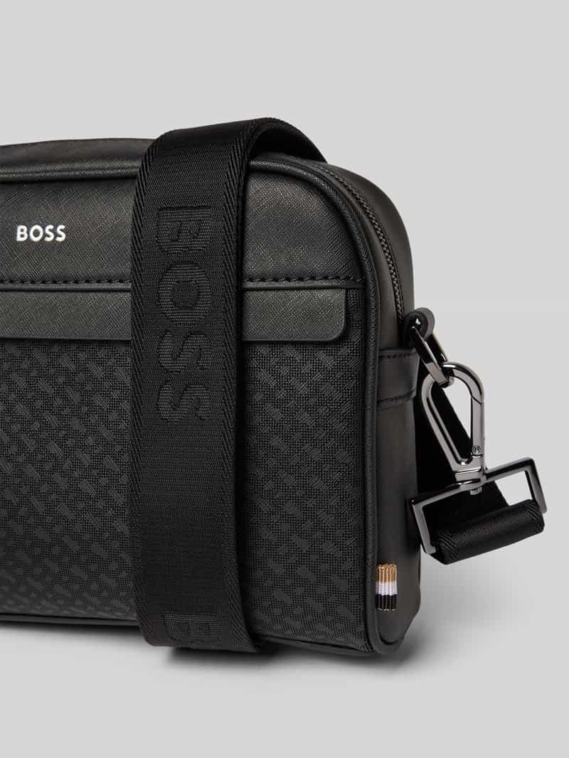 Boss Schoudertas van echt rundleer