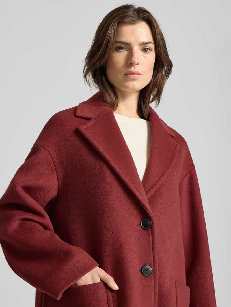 MAX&Co. Relaxed fit lange wollen jas met reverskraag model 'TAROCCO'