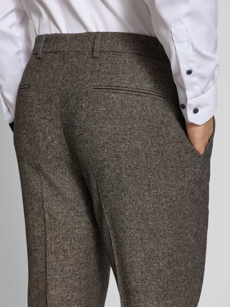 Boss Regular fit pantalon van wolmix met zijde model 'LEON'