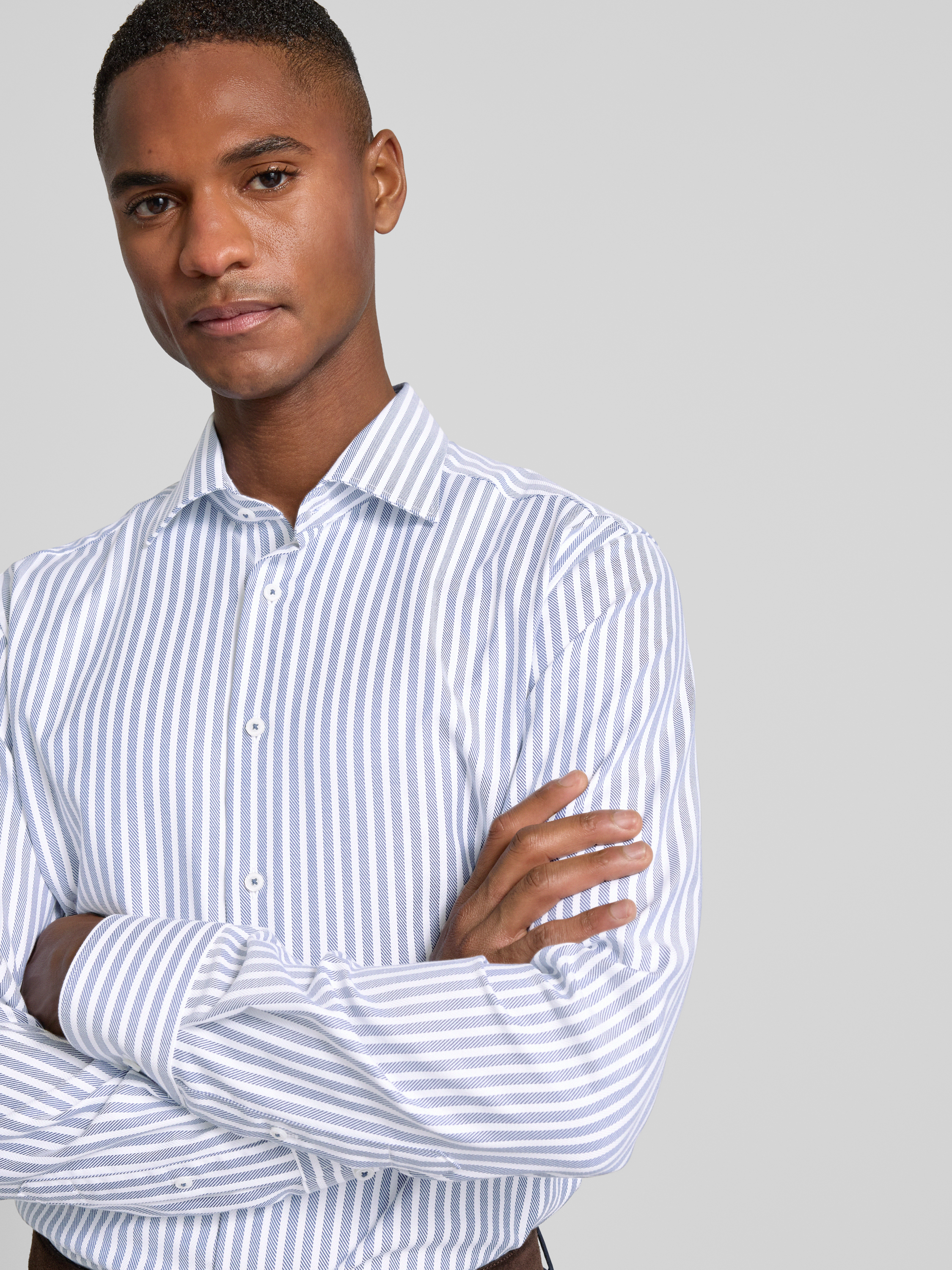 Eterna Slim fit zakelijk overhemd met kentkraag