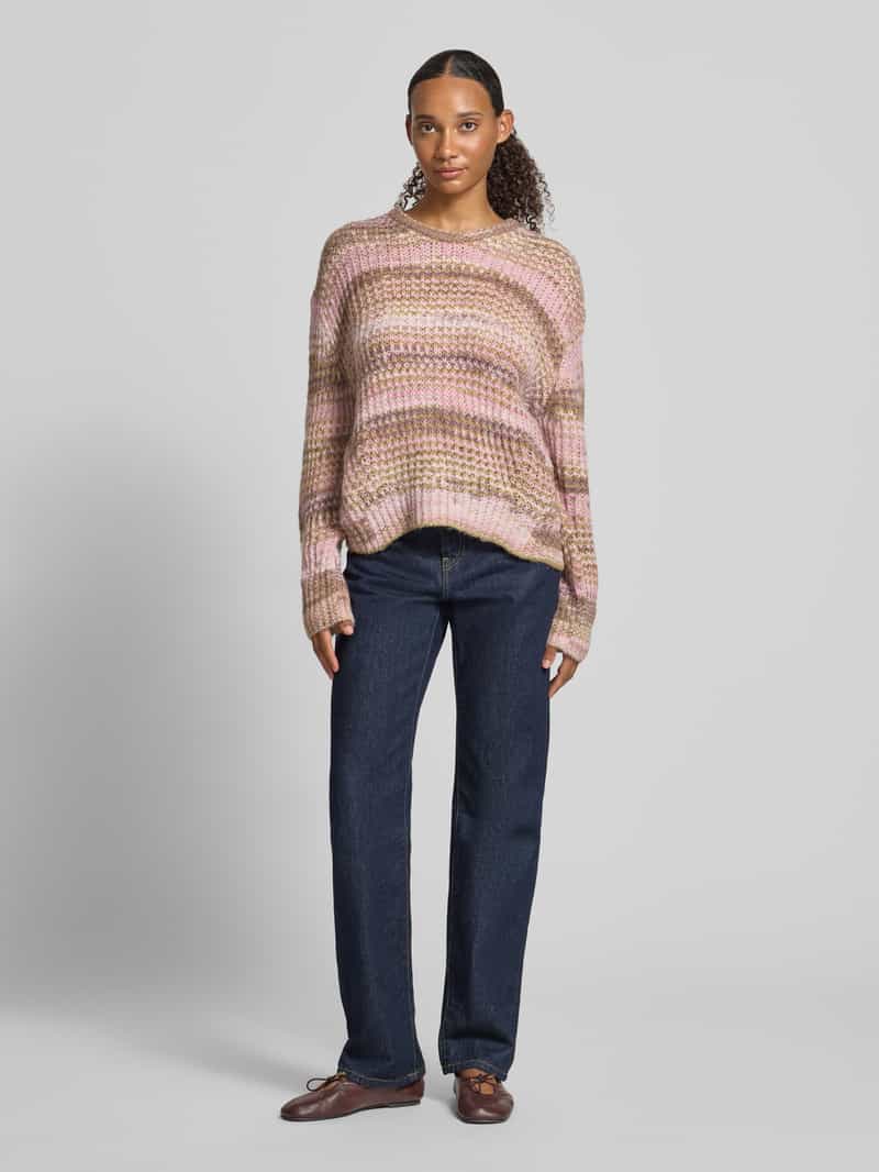 JJXX Gebreide pullover met ronde hals model 'SIMONE' roze, foto 5