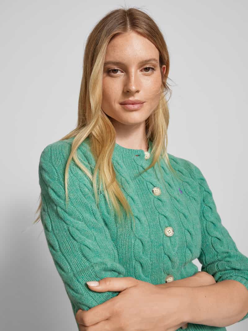 Polo Ralph Lauren Wollen cardigan met kabelpatroon