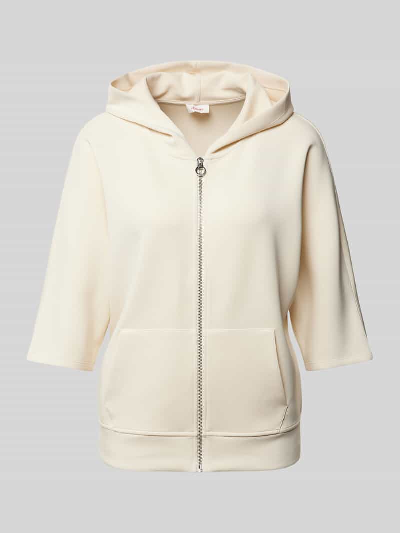 s.Oliver RED LABEL Sweatjack met 3 4-mouwen model 'Scuba'