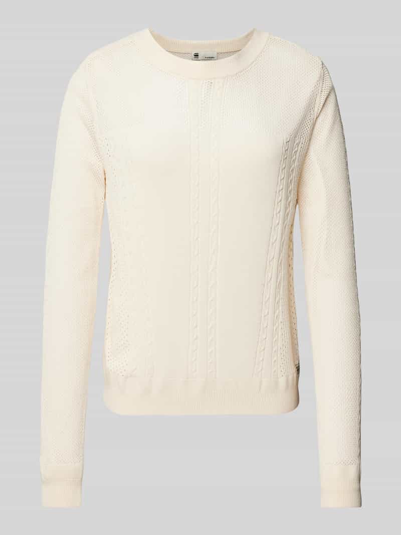 G-Star Raw Loose fit gebreide pullover van viscosemix model 'Pointelle'