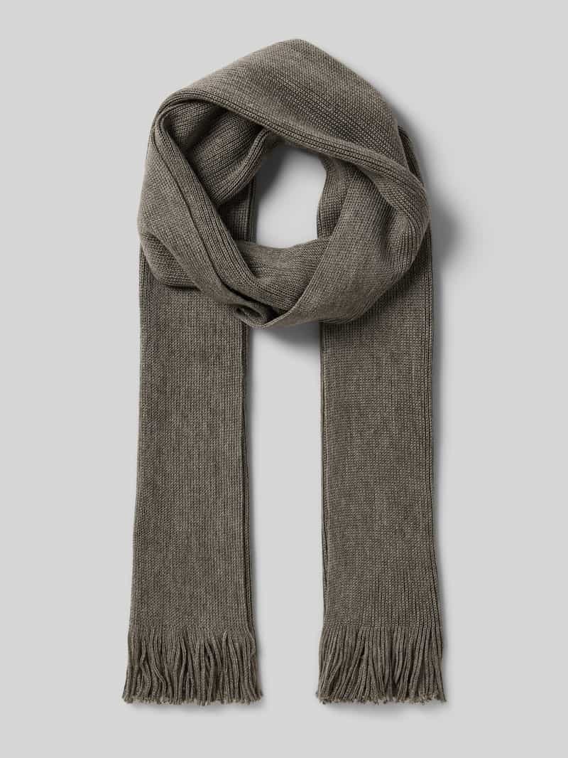 Christian Berg Men Sjaal van wolmix met franjes