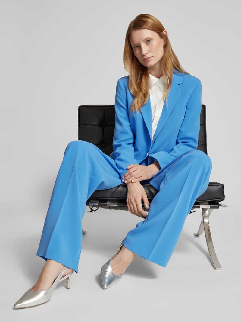 Boss Straight leg bandplooibroek met strikceintuur model 'Tapiana'