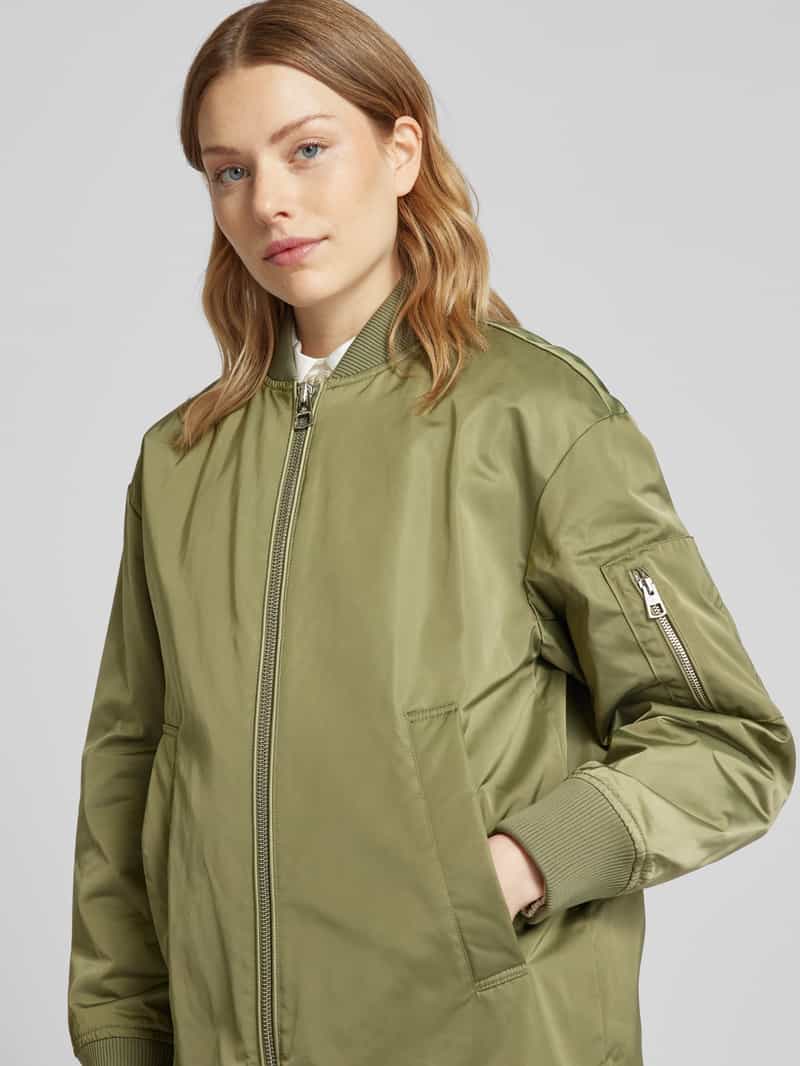 Marc O'Polo Comfort FIT lange blouson in vliegenierstijl in keperstof