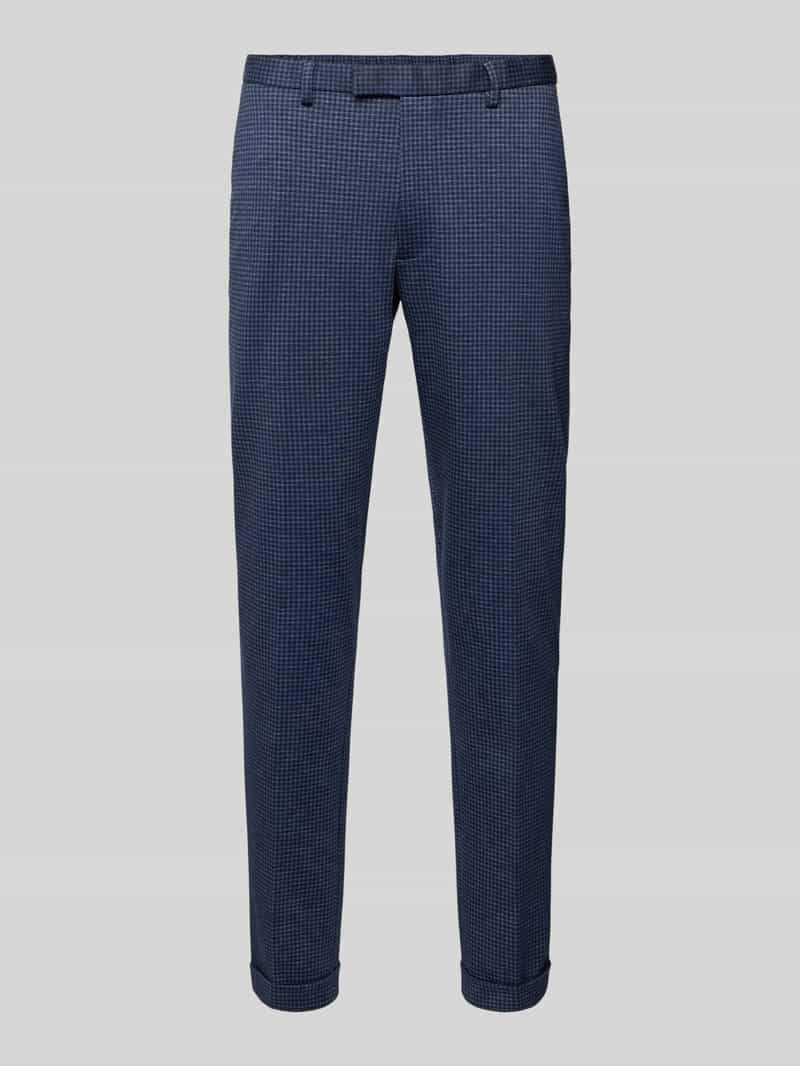 MCNEAL Slim fit stoffen broek met riemlussen