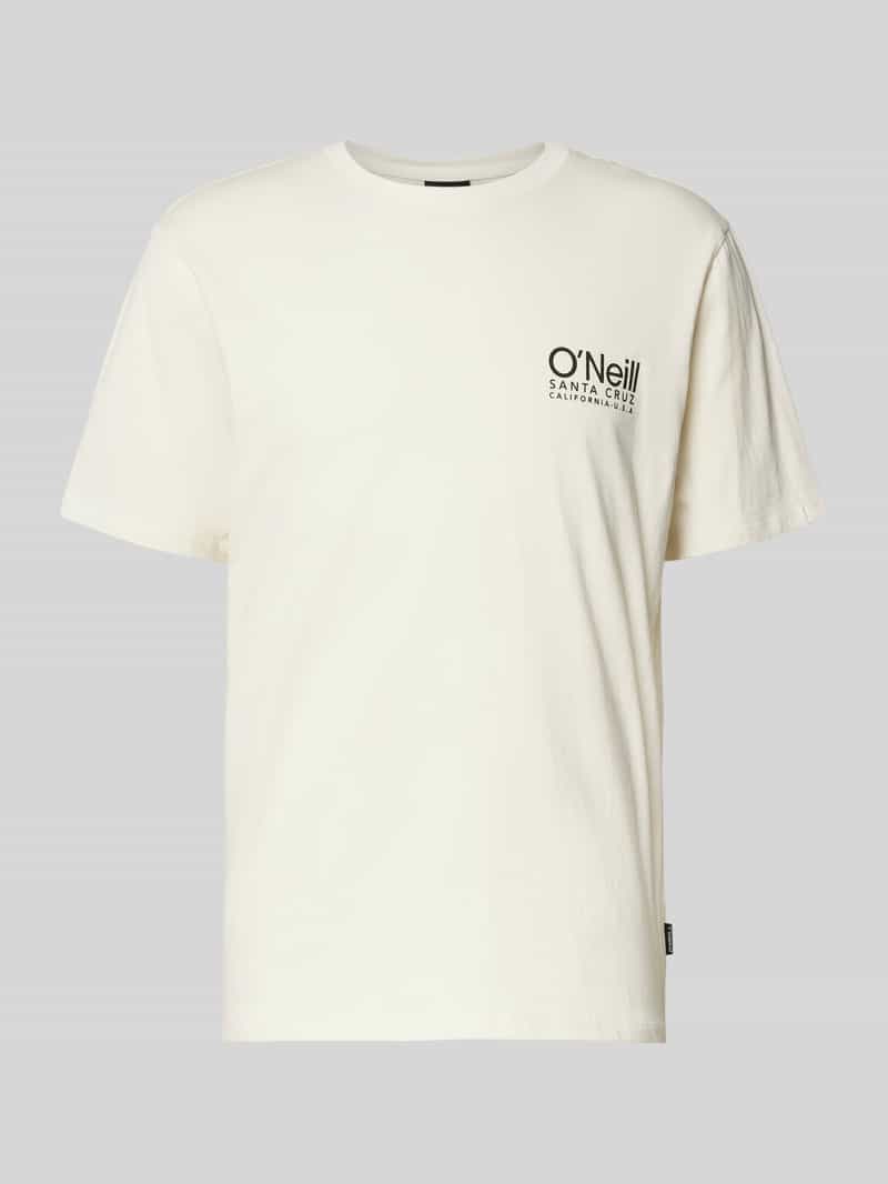 O'Neill T-shirt met logoprint en ronde hals