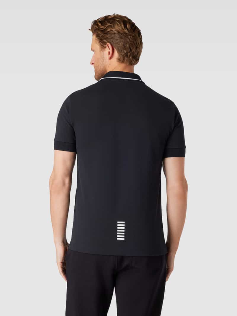 Poloshirt met labelprint EA7 Emporio Armani