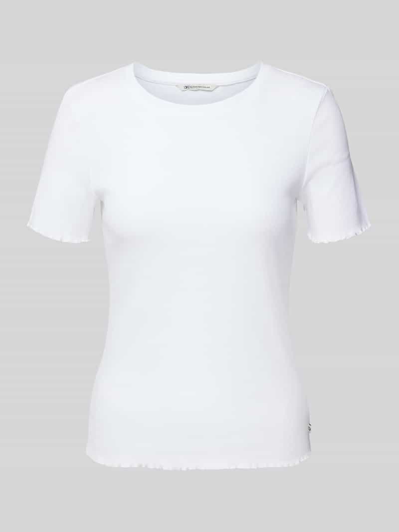 Tom Tailor Denim Slim fit T-shirt van katoenmix
