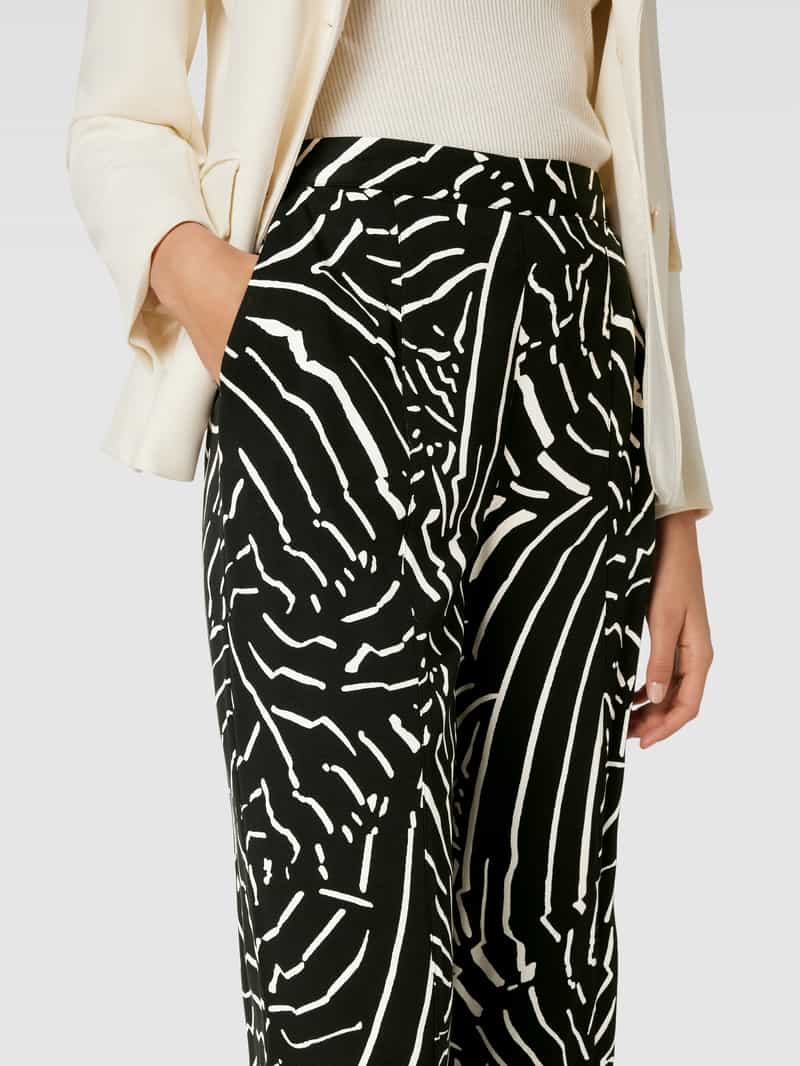 Minus Stoffen broek met all-over motief model 'KASSANDRA'