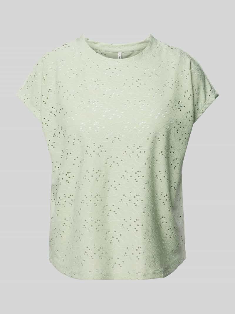 Only Regular fit T-shirt met etskanteffect model 'SMILLA'