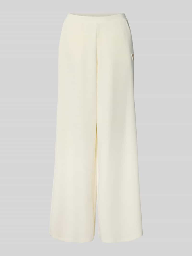 Guess Activewear Wide leg stoffen broek met labelapplicatie model 'OLYMPE'