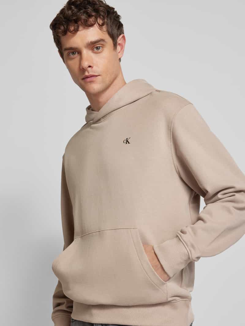 Calvin Klein Jeans Hoodie met logoprint en kangoeroezak