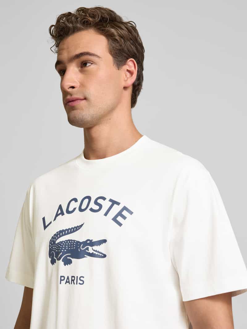 Lacoste T-shirt met labelprint model 'HERITAGE'