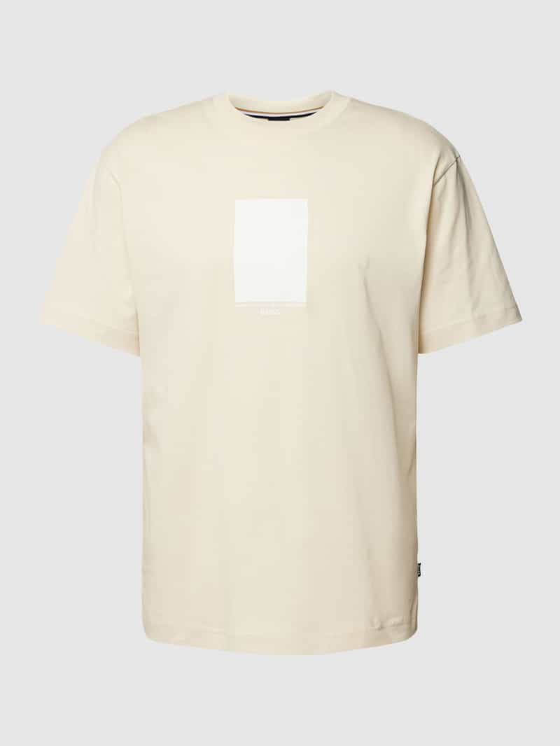 Boss T-shirt met statement- en labelprint model 'Tessin'