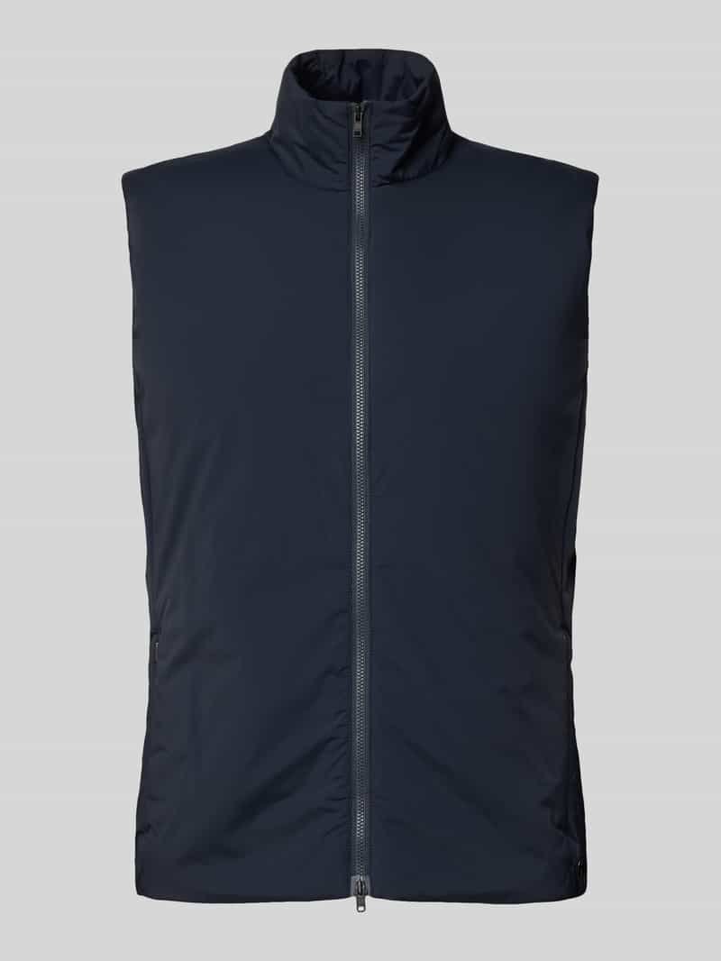 SCANDINAVIAN EDITION Regular fit gilet met opstaande kraag model 'Map'