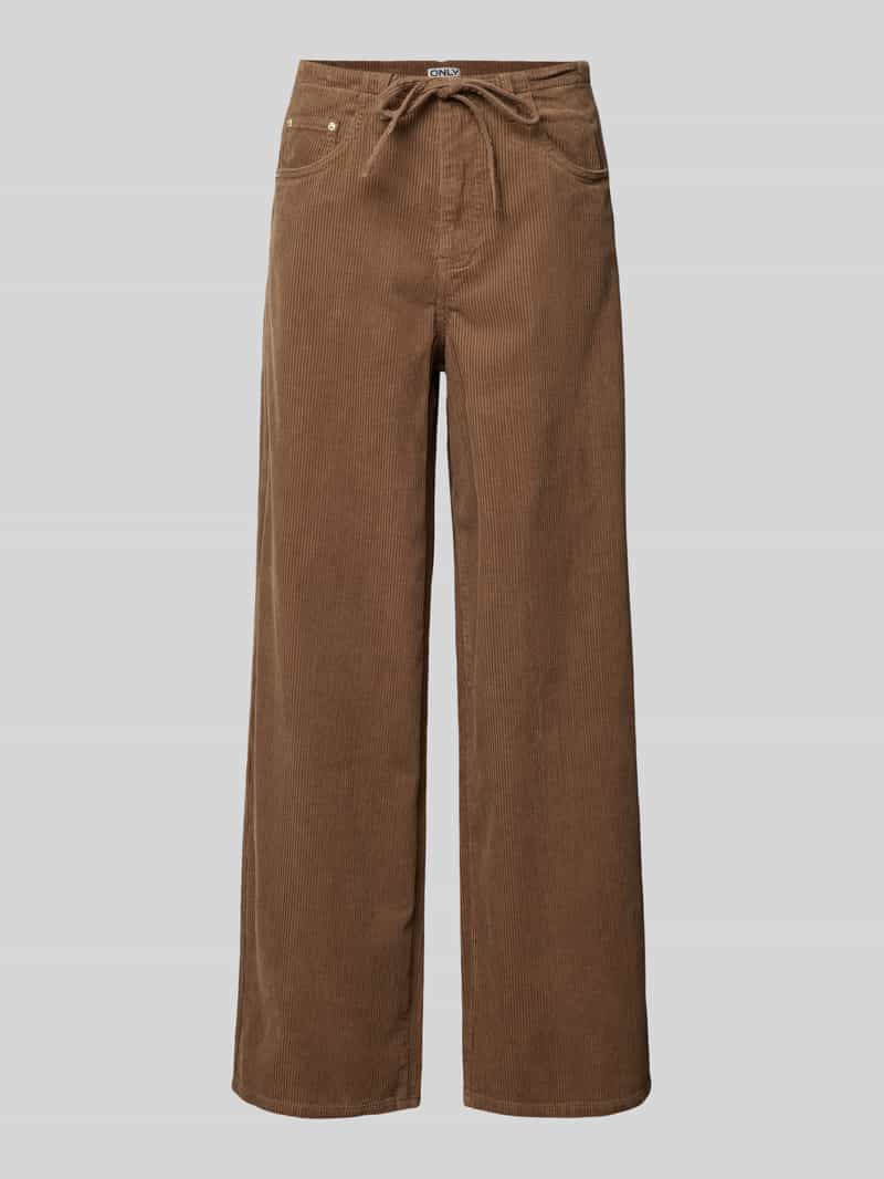 Loose fit corduroy broek van puur katoen