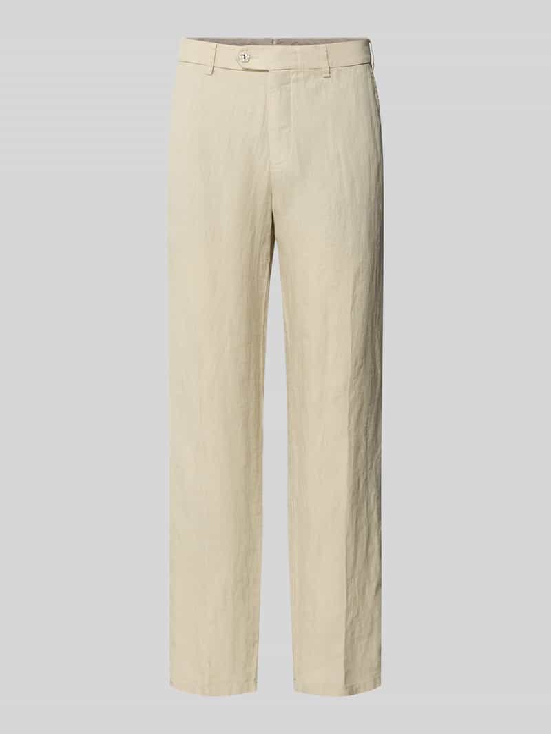 straight fit linnen broek van puur linnen model 'Lynx'