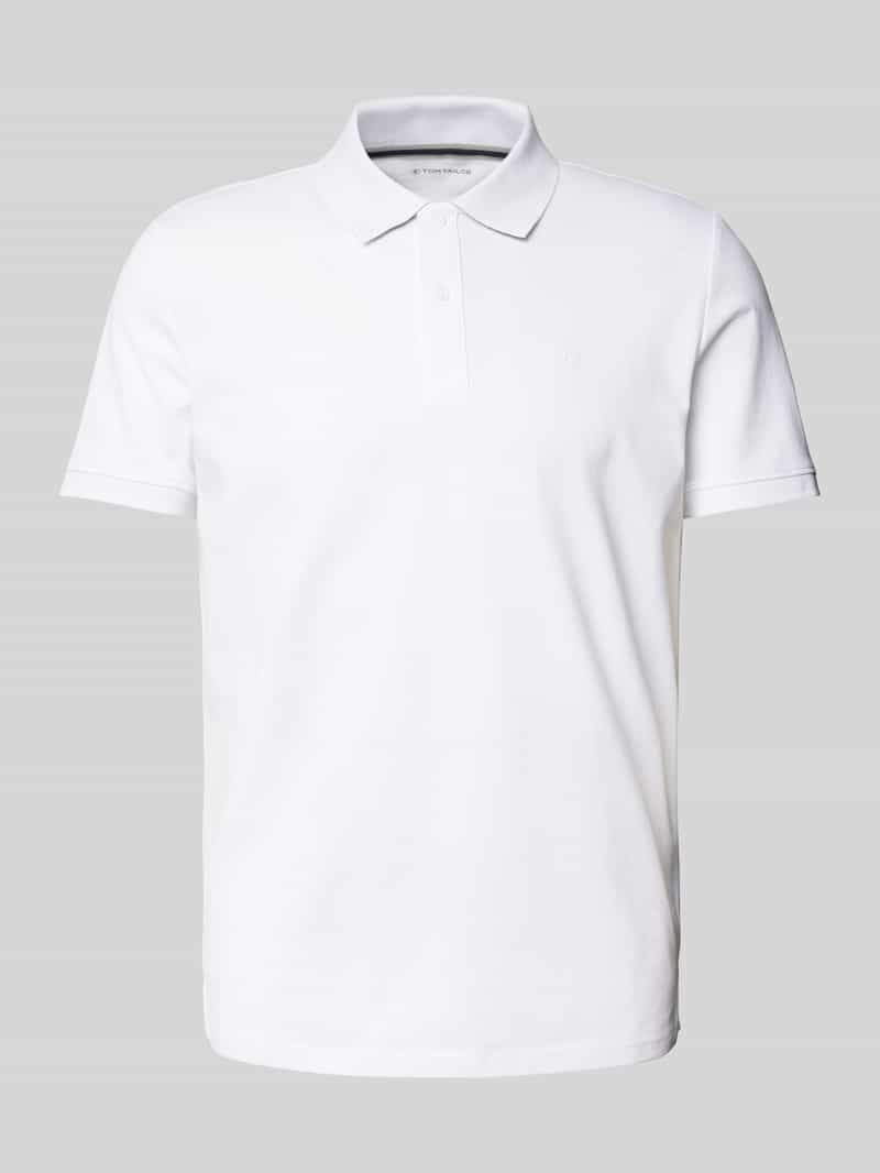 Tom Tailor Regular fit poloshirt van katoen-piqué met logostitching
