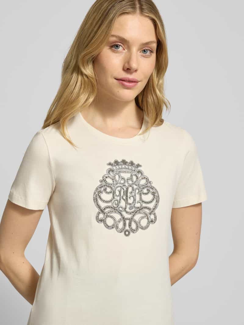 Lauren Ralph Lauren T-shirt met labelstitching model 'KATLIN'