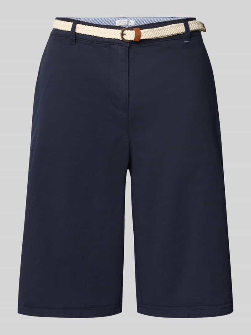 Christian Berg Woman Bermuda met riem en Franse steekzakken