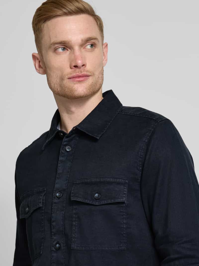 OLYMP Level Five Casual fit overhemdjack met klepzakken op de borst