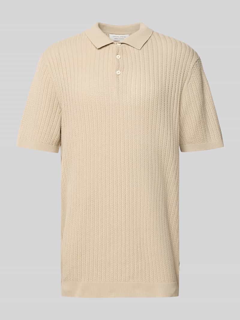 casual friday Regular fit poloshirt met structuurmotief model 'Karl'