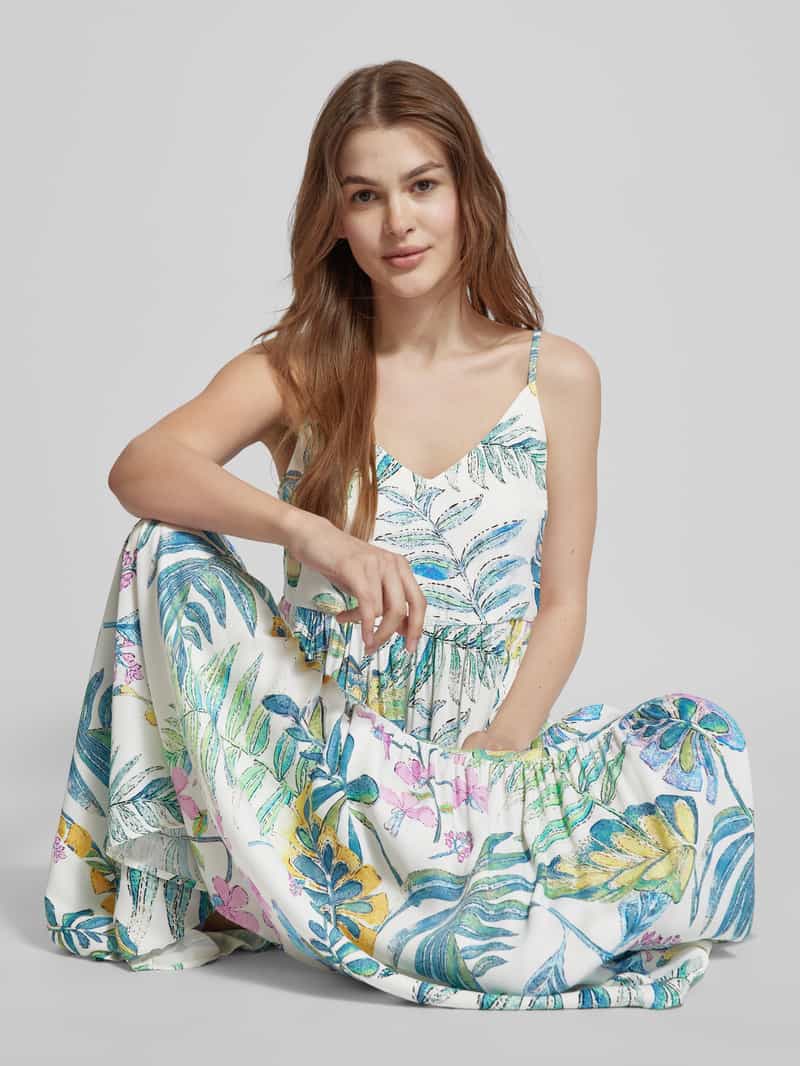 MORE & MORE Maxi-jurk van viscose met bloemenmotief