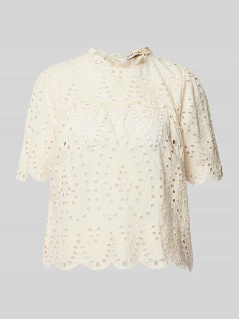 Only Blouse met broderie anglaise model 'NYLA LIFE'