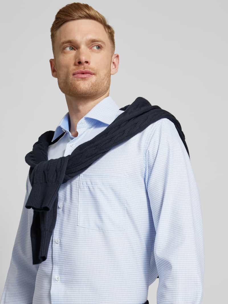 Eterna Modern fit zakelijk overhemd met borstzak