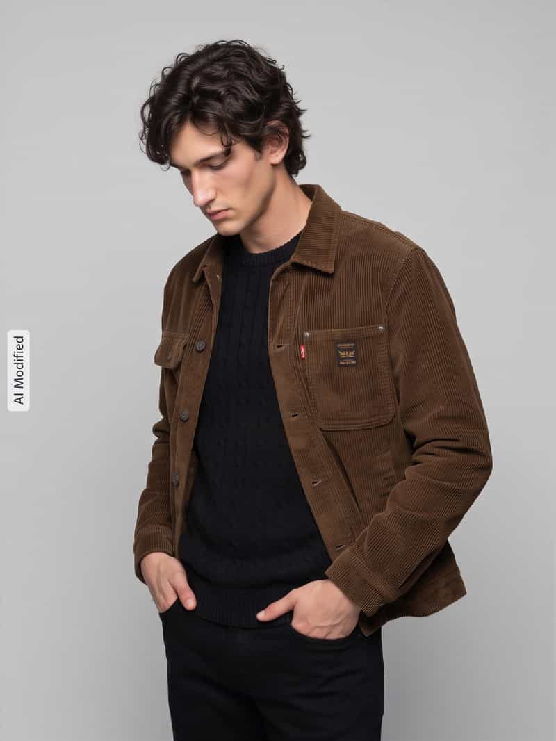 Levi's Regular fit jeansjack met cordstructuur