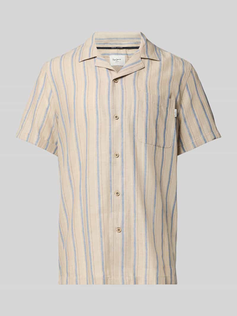 Pepe Jeans Regular fit vrijetijdsoverhemd met borstzak model 'ALTEA'