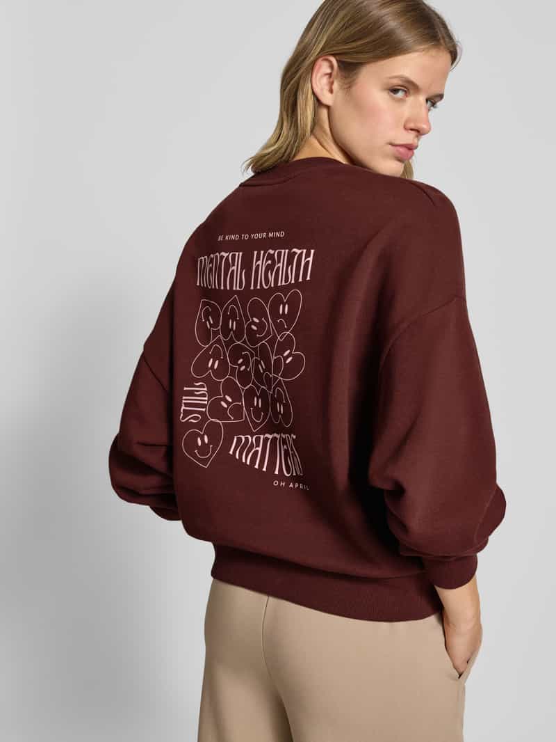 OH APRIL Oversized sweatshirt met labelstitching