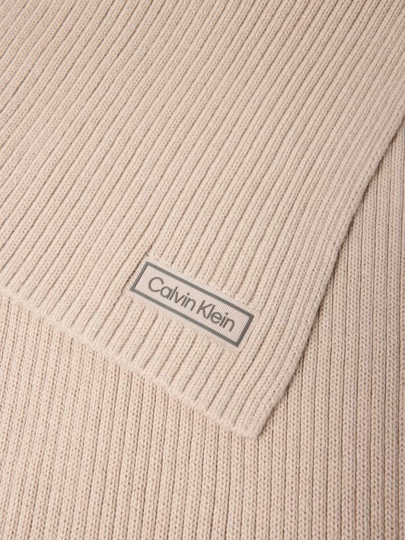 CK Calvin Klein Sjaal met kasjmier en labelpatch